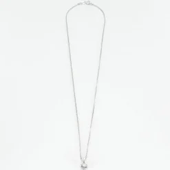 Collier avec pendentif en or gris et diamants