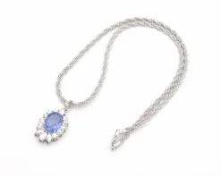Collier avec saphir Ceylan No Heat de 6,80 carats et diamants de 3,10 carats