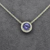 Collier avec tanzanite 1 ct