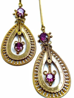 Collier bayadère grenats Epoque fin 19ème