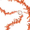 Collier branche corail fermoir or rose