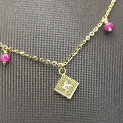 Collier CAMPANILLA en Or et Rubis