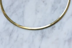 Collier Câble 2 Ors réversible maille oméga