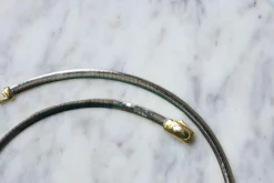 Collier Câble 2 Ors réversible maille oméga