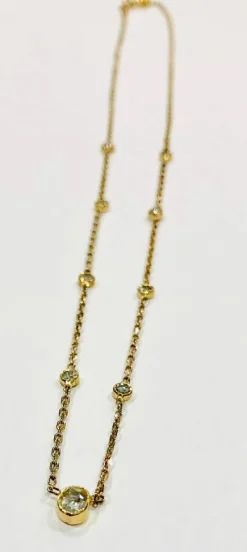 Collier chaine, diamants
