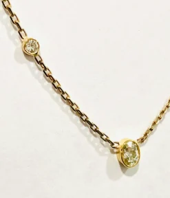 Collier chaine, diamants