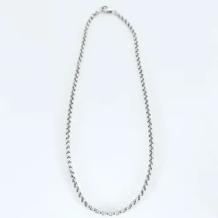 Collier chaine Jaseron or blanc