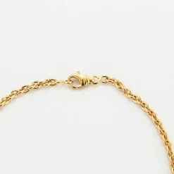 Collier chaine maille jaseron Pleine or jaune
