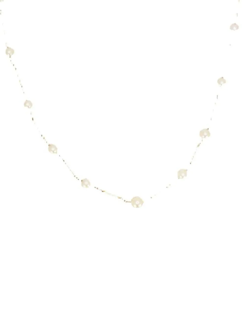 Collier chaine vintage batons or jaune perles