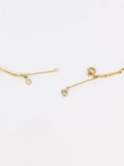 Collier chaine vintage batons or jaune perles