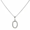 Collier Chaîne + pendentif Or blanc Diamant