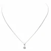 Collier Chaîne + pendentif Or blanc Diamant