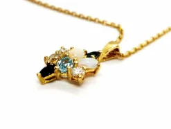Collier Chaîne + pendentif Or jaune Opale