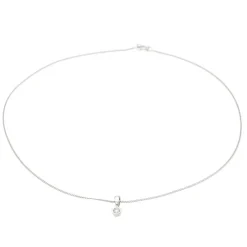 Collier Chaîne + pendentif Or blanc Diamant