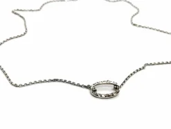 Collier Chaîne + pendentif Or blanc Diamant