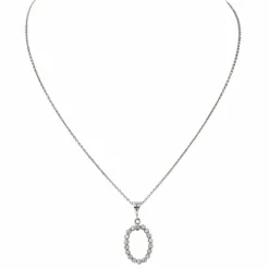 Collier Chaîne + pendentif Or blanc Diamant