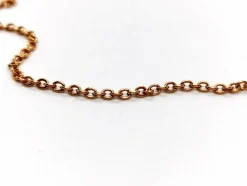 Collier Chaîne + pendentif Or rose Onyx