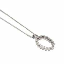 Collier Chaîne + pendentif Or blanc Diamant