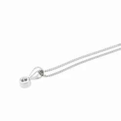 Collier Chaîne + pendentif Or blanc Diamant