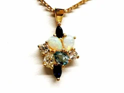 Collier Chaîne + pendentif Or jaune Opale
