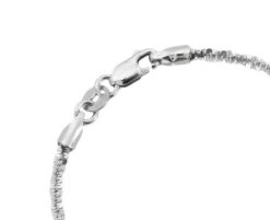 Collier Chaîne Torsade Or blanc