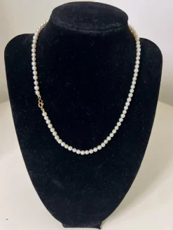 Collier Choker 91 Perles De Culture 41 Cm Fermoir or 18K