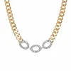 Collier Choker or jaune Diamants