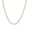 Collier chute de perles de culture dorées