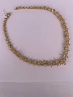 Collier cocktail en or jaune et diamants haut de gamme