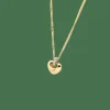 Collier coeur en or jaune et diamants