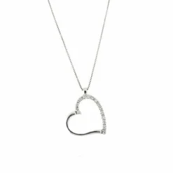 Collier coeur et diamant