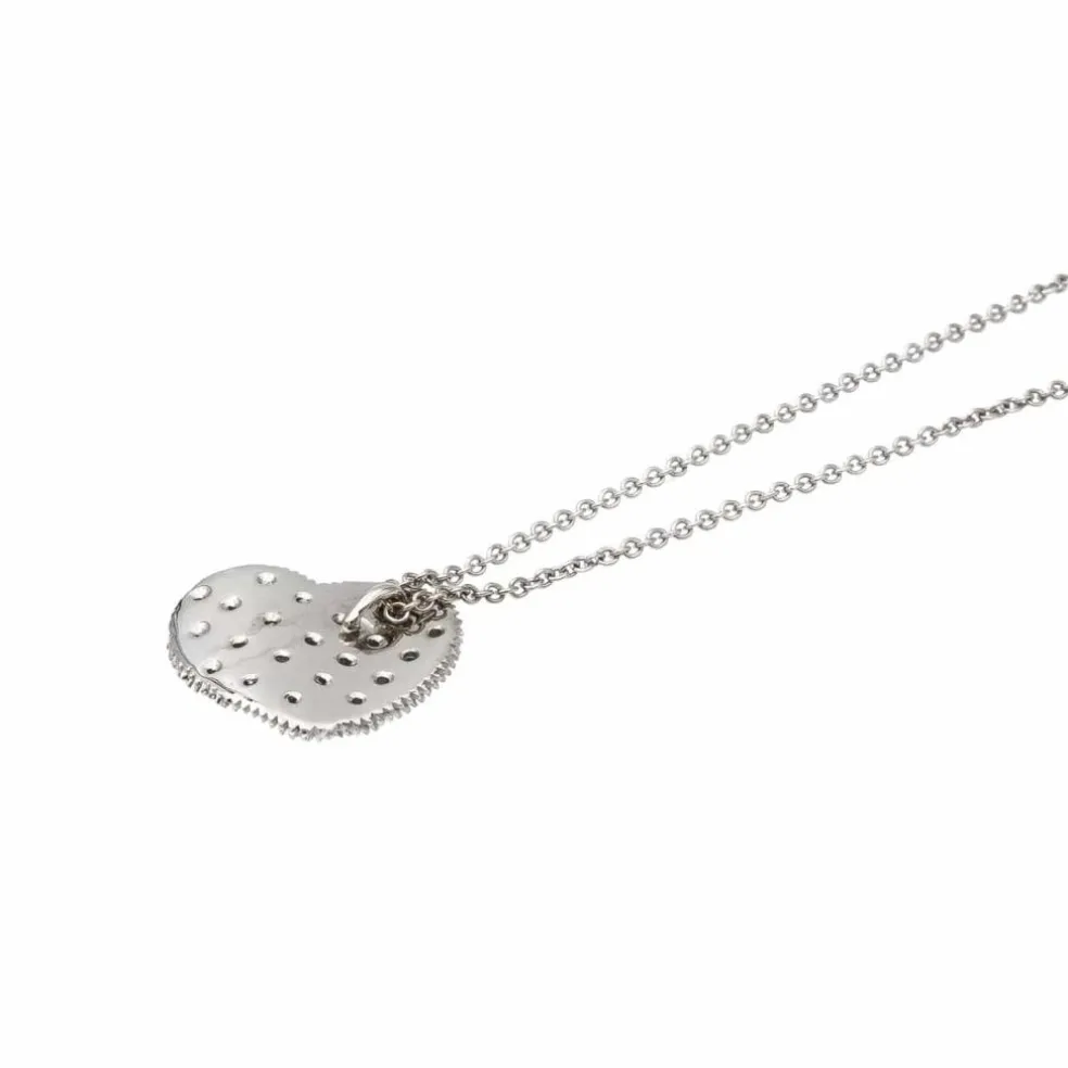 Collier Coeur Or blanc Diamant