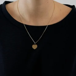Collier coeur or jaune 18 carats