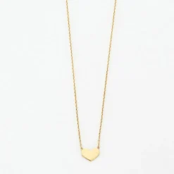 Collier coeur or jaune 18 carats