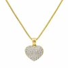 Collier Coeur Or jaune, Or blanc Diamant