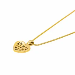 Collier Coeur Or jaune, Or blanc Diamant