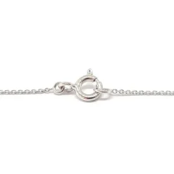 Collier Coeur pavage diamants or blanc
