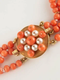 Collier corail et perles