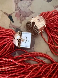Collier Corail Torsadé Or Jaune