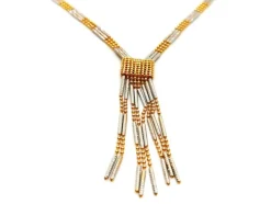 Collier Cravate Or jaune, Or blanc