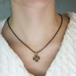 Collier Croix de Citrines