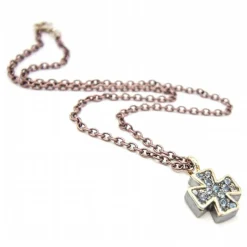 Collier croix de topazes
