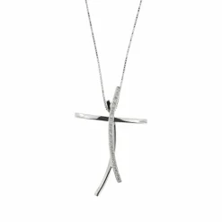 Collier croix et diamants