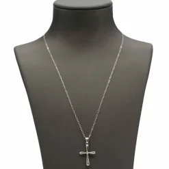 Collier CRUX en or blanc avec diamants