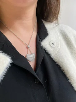 Collier cœur en diamants