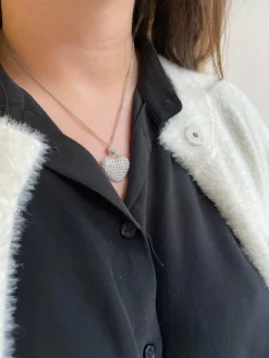 Collier cœur en diamants