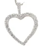 Collier cœur en or blanc et diamants