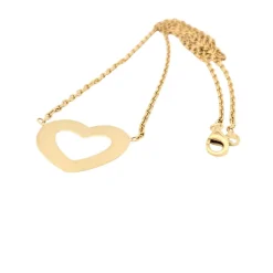 Collier cœur en or jaune