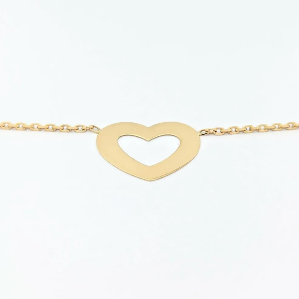 Collier cœur en or jaune