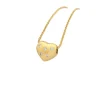 Collier cœur en or jaune et diamants